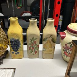 Three bottle decor
