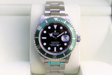 ROLEX SUBMARINER GREEN BEZEL 16610LV ANNIVERSARY SUB - T5663