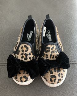 Oshkosh B'Gosh Shoes | Osh Kosh Bgosh Cheetah Bow Shoes | Color: Black/Brown | Size: 10| Mep30536's