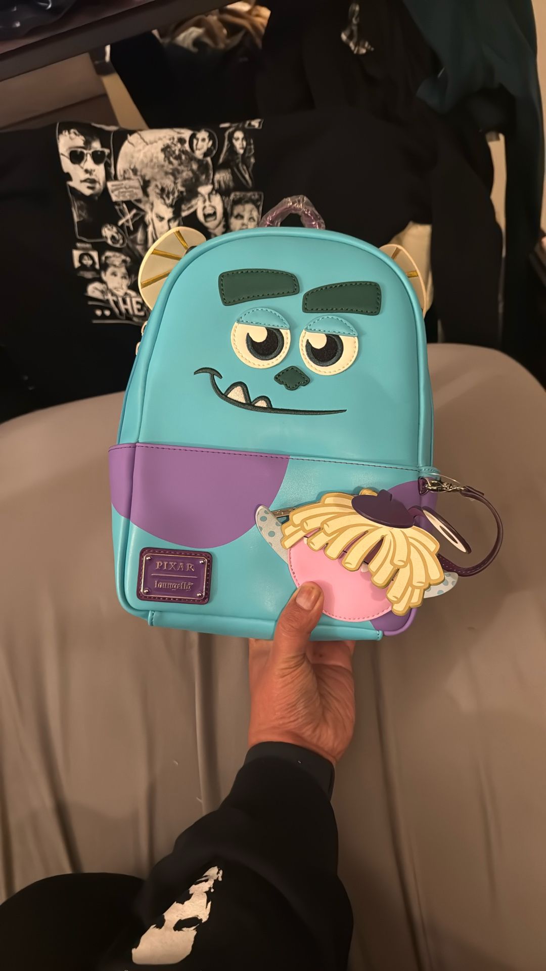 Loungefly Pixar Monsters Inc Sully With Boo Coin Purse Mini Backpack