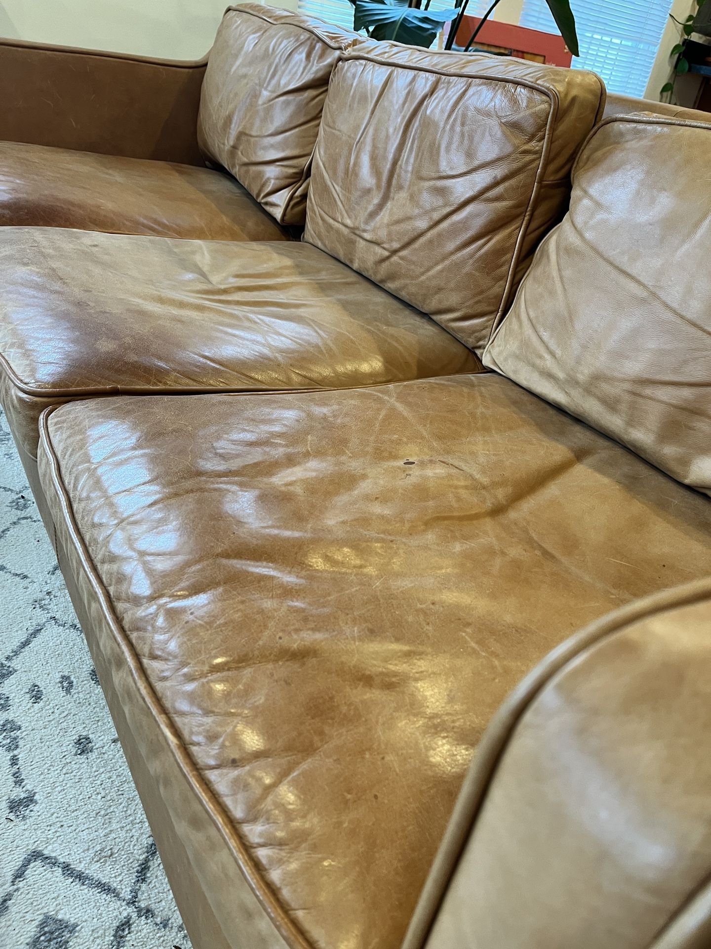 West Elm Leather Hamilton Couch for Sale in Seattle, WA OfferUp