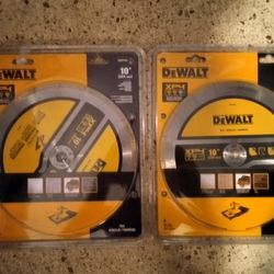 2 NEW DEWALT 10"XP4 Diamond Blades(89.99$ Each@Lowes)