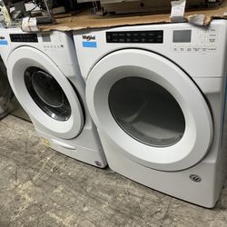 New Whirlpool Front Load Washer Dryer Electric Set 27” Wide
