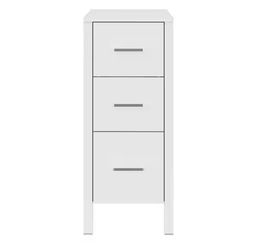 eclife 12 in. W x 20 in. D x 30 in. H High Quality White MDF Material Freestanding Linen Cabinet with 3-Drawers in White