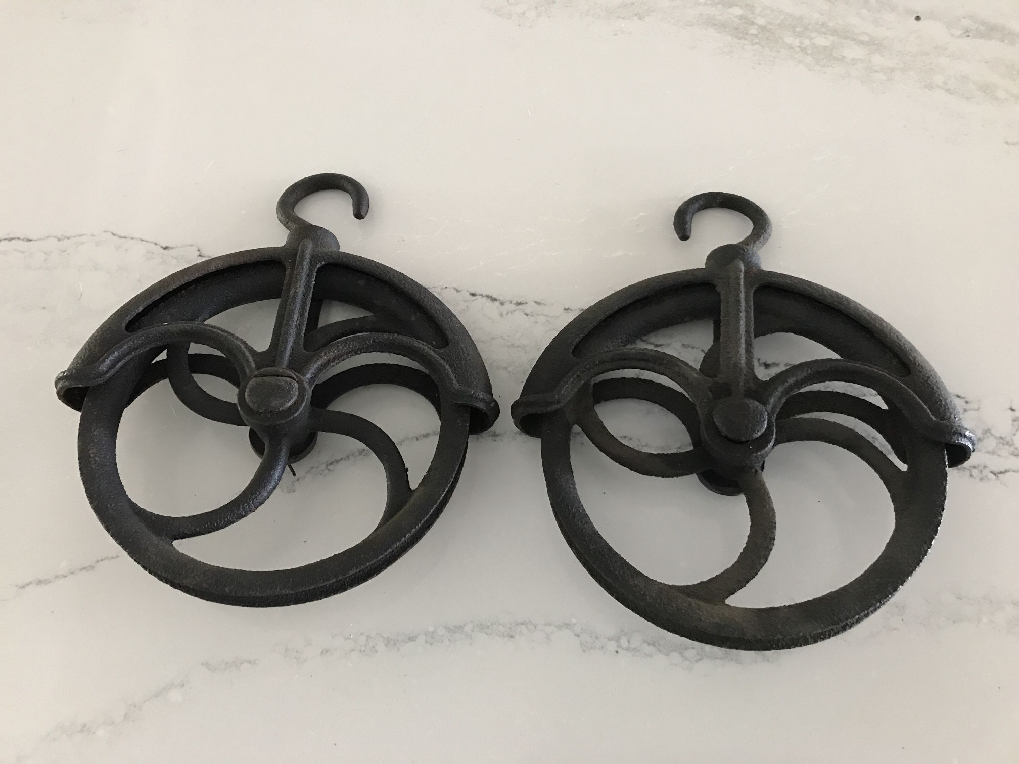 Vintage Cast Iron Well Pulleys