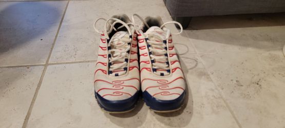 Nike Air Max Plus Sneakers White Red Blue