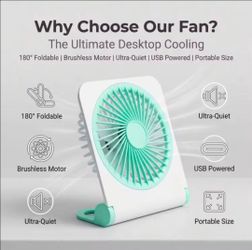 Desktop Mini Fan (White)