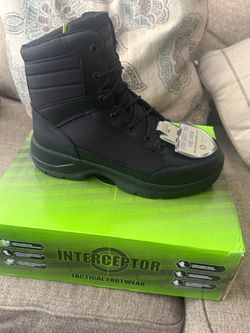 Interceptor Tactical Steel Toe Boot Wide Width size 10.5