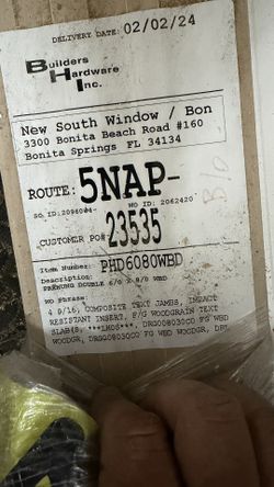 New Double Door Frame 72x96 Composite LHOS Outswing