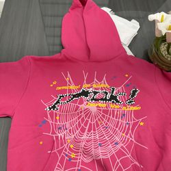 Pink sp5der hoodie brand new