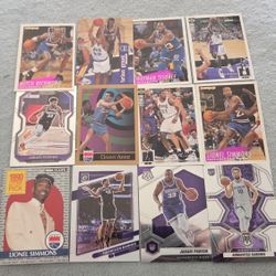 Lot of 12 Sacramento Kings MBA Basketball Cards 