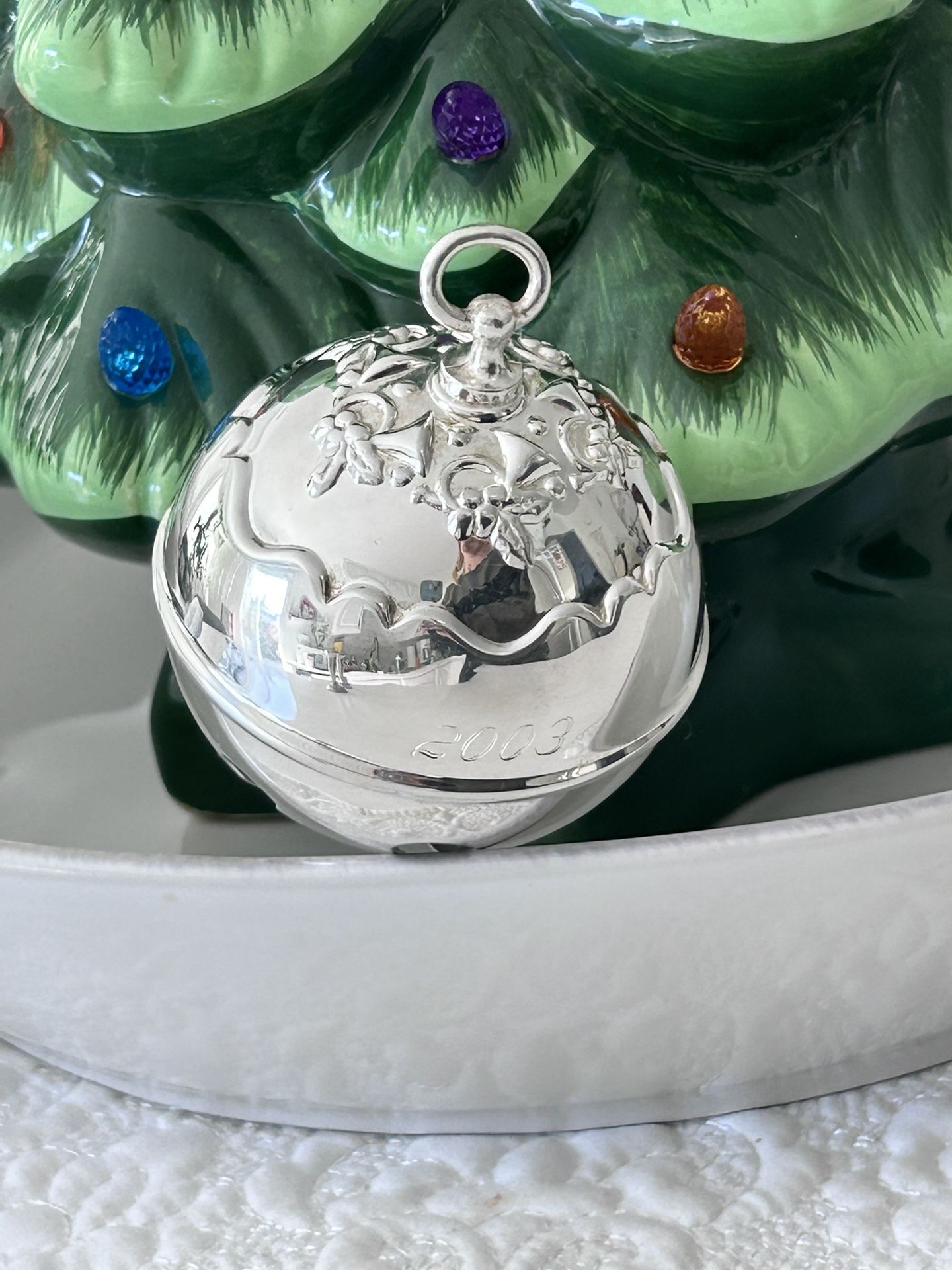 Reed & Barton 2003 Holly Bell Ornament (Silverplate)