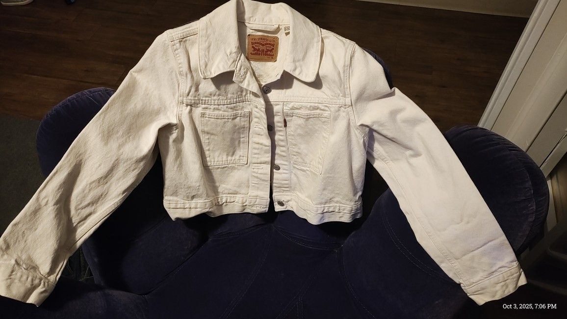 Levi White Denim Jacket