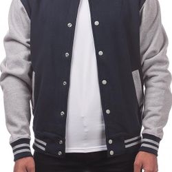 Pro Club Men's Fleece Varsity Baseball Jacket