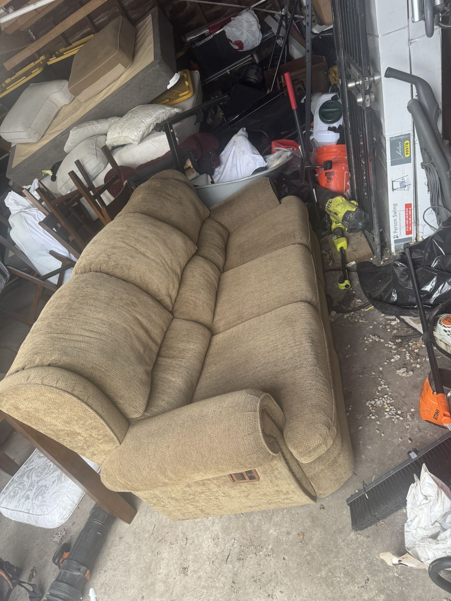 Vintage Brown Recliner Couch
