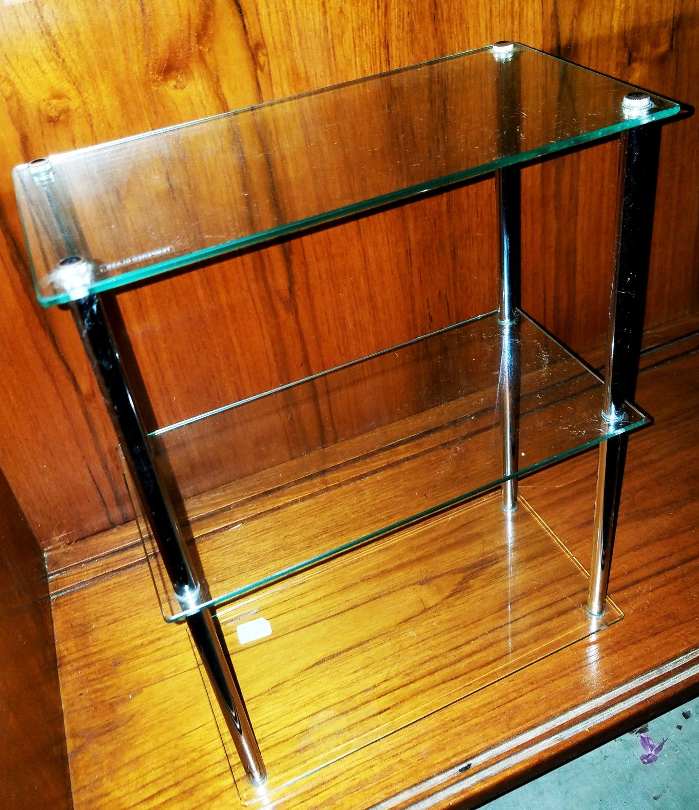 Small 3 Tier Glass & Chrome Display Shelving-Display Special Collectibles & More...