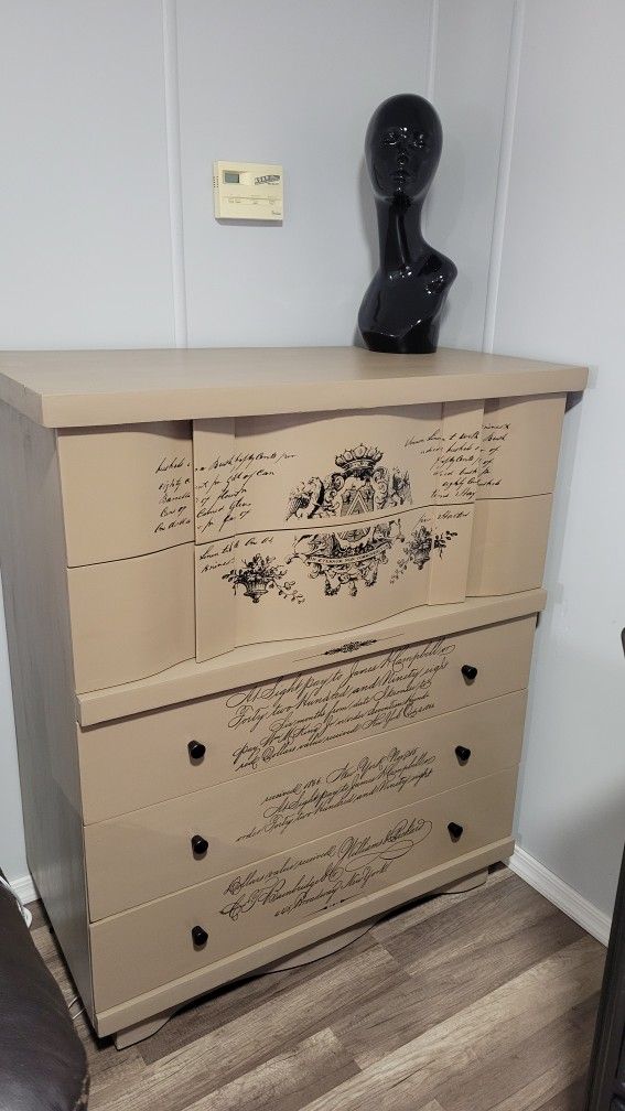 BEAUTIFUL SOLID WOOD TALL DRESSER