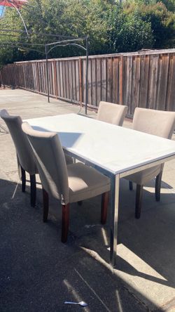 Dining table and chairs
