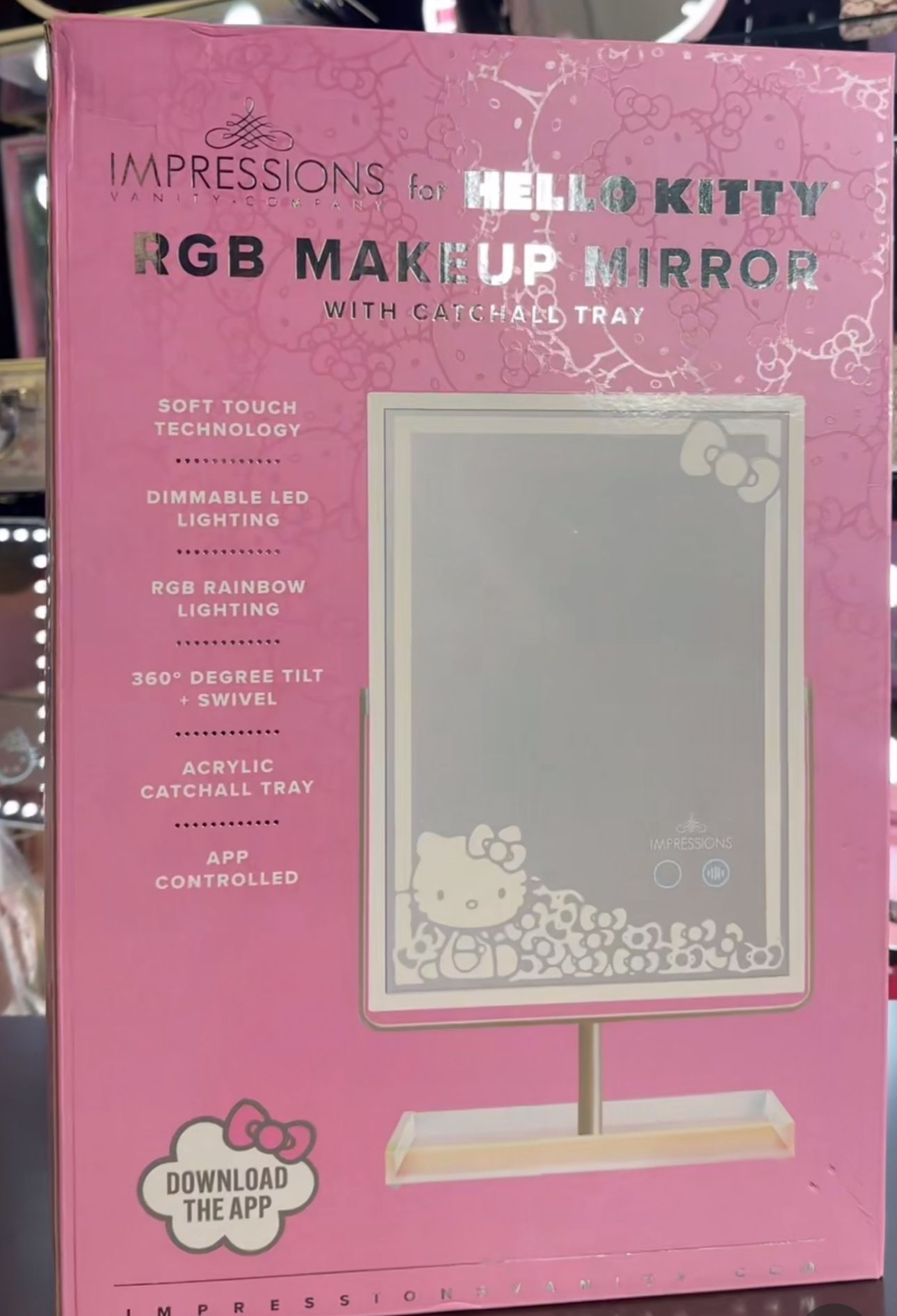 Hello Kitty Impressions Vanity Mirror RGB MAKEUP MIRROR 