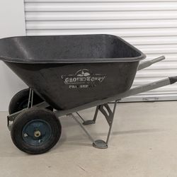 GroundWork Pro Series Heavy-Duty Poly Wheelbarrow