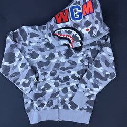 Grey bape hoodie
