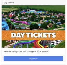 RAGING WAVES waterpark anyday TIX *HALF OFF*