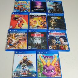 PS4 Games  All 11 For $60.00