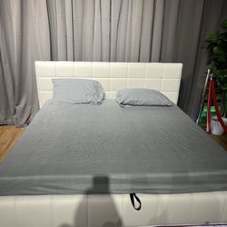 King Bed with mattress With Led Lights