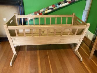 Antique Pine Rocking Cradle