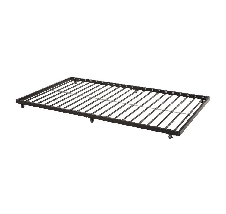 Walker Edison Twin Roll-Out Metal Trundle Bed Frame - Black, Twin, 8B-2022