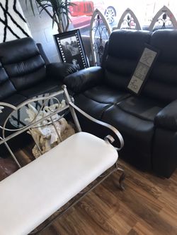 Stunning reclining couch and loveseat $39 down