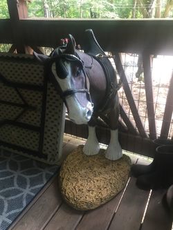 Clydesdale Draft Horse Figurine Statue