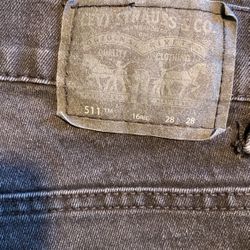 Levi Strauss, 511 Slim, 16 Reg, W28,L28 Boys