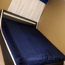 CalKing Size Bed Frame With LED lights MODERN STYLE Like New