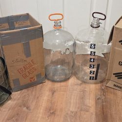 Glass Carboys w Handles