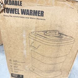 27L Towel Warmer for Bathroom, Foldable Heated Towel Warmers Bucket, 