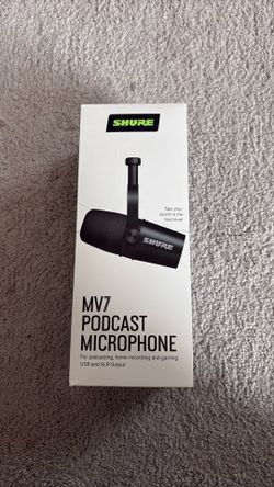 Brand new Shure MV7 podcast microphone