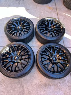 Set of Ford Mustang GT PP1 19in staggered wheels 5x114.3 (5x4.5) fits most Mustangs