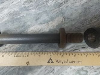 Big bolt, loc-washer, & cap nut.