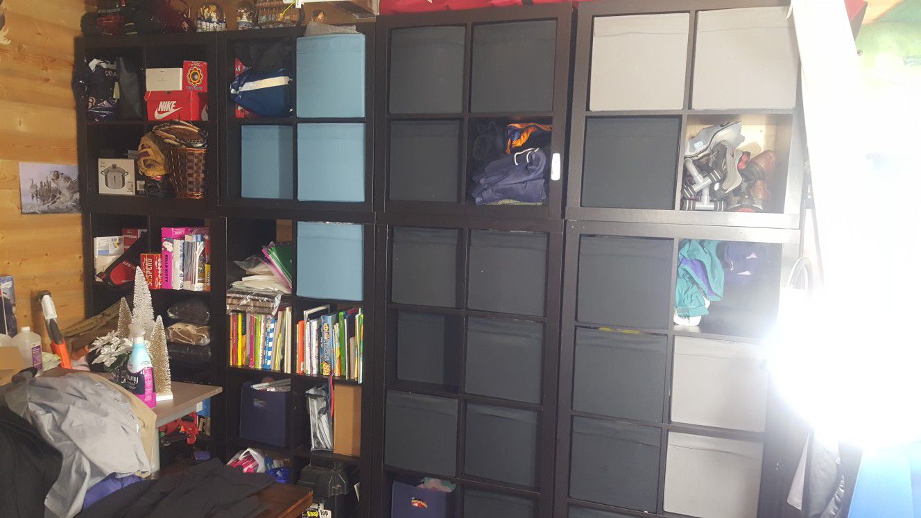 Ikea Kallax shelves/storage bins