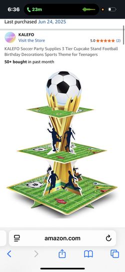 Soccer Party Supplies $30