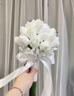 Lifelike Calla Lily Artificial Flower Bridal Bouquet, Bridesmaid Bouquet, Wedding Decor, Photography Prop
