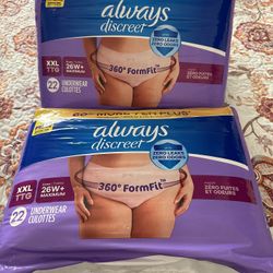 Always Discreet Underwear XXL $10