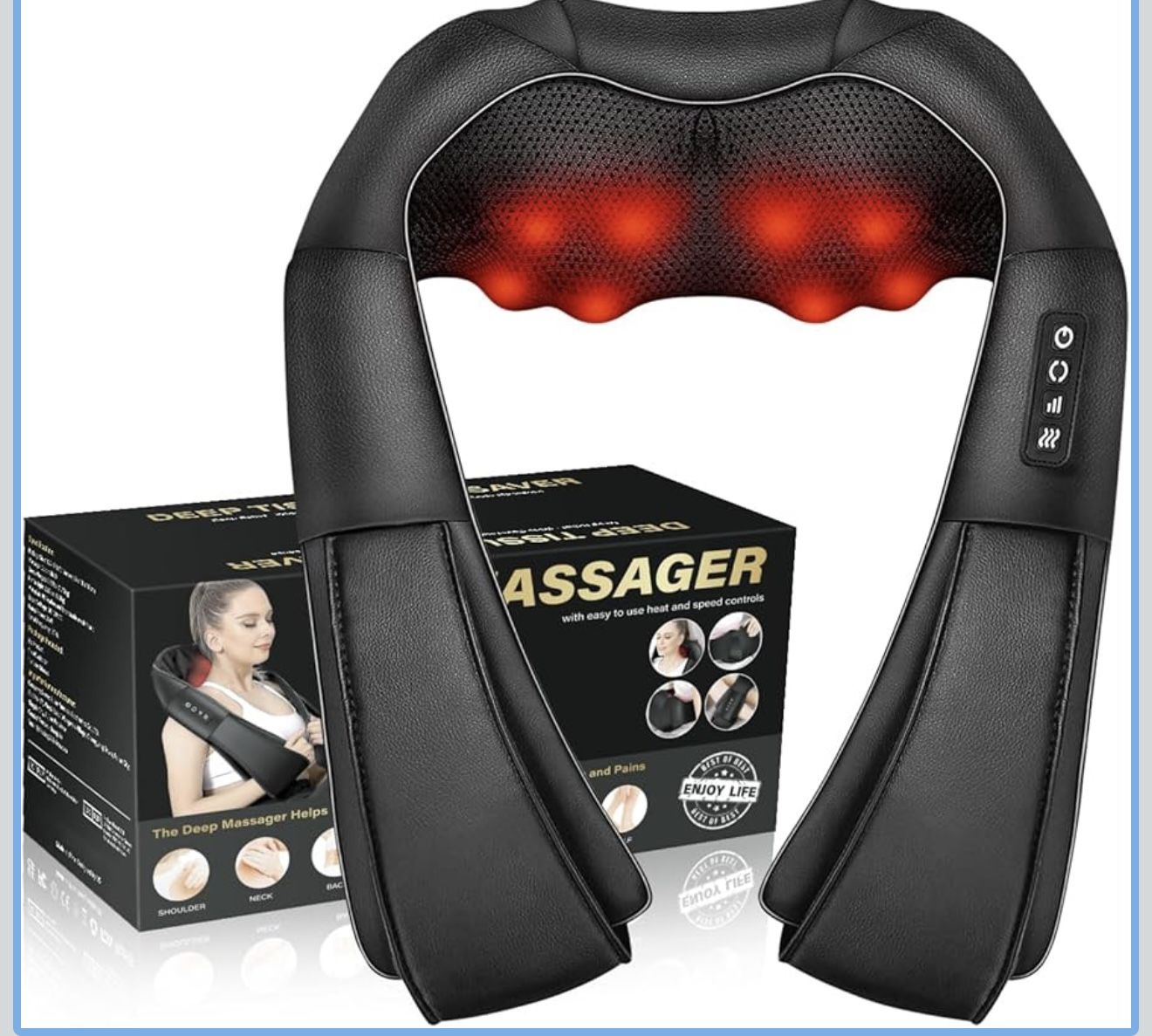 Neck Massager, Back and Neck Massager with Heat