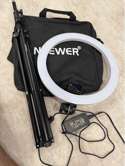 Neewer APP Control 16-inch LED Ring Light, Manual Touch Control with LCD Screen, Multiple Light