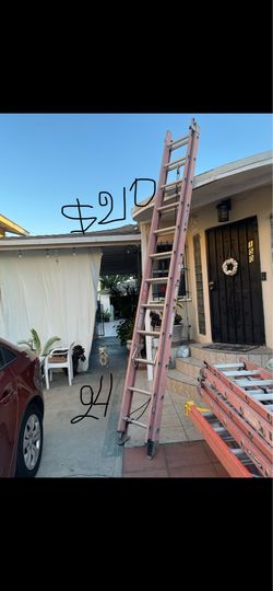 Excellent condition big variety of 24 feet fiberglass extension Ladders