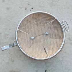 Technique Round Shaker BBQ Grill Fryer Basket Stainless Steel with Removable Lid