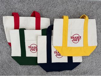 [SET] Trader Joe’s Mini Canvas Totes - Original Color