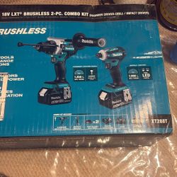 Brand New Makita 2-tool Combo Kit With 2-5ah Batteries And Charger Sealed Package 