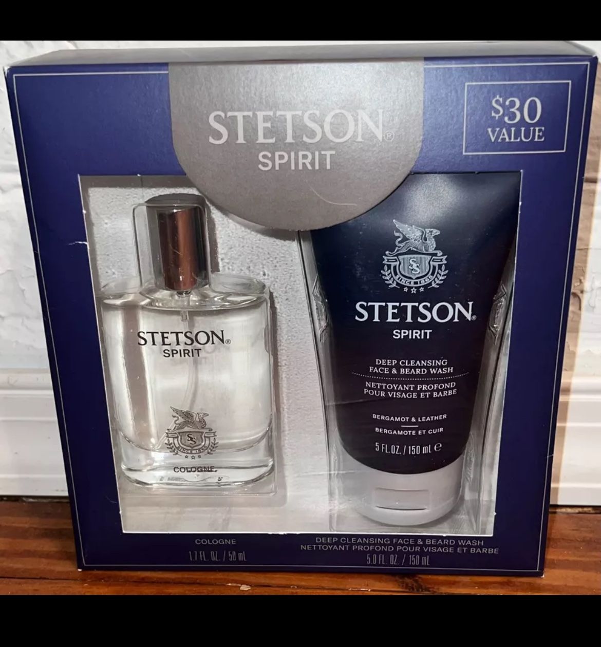 Stetson- Spirit Cologne 1.7 fl oz & 5.0 fl oz Spirit Face & Beard Wash